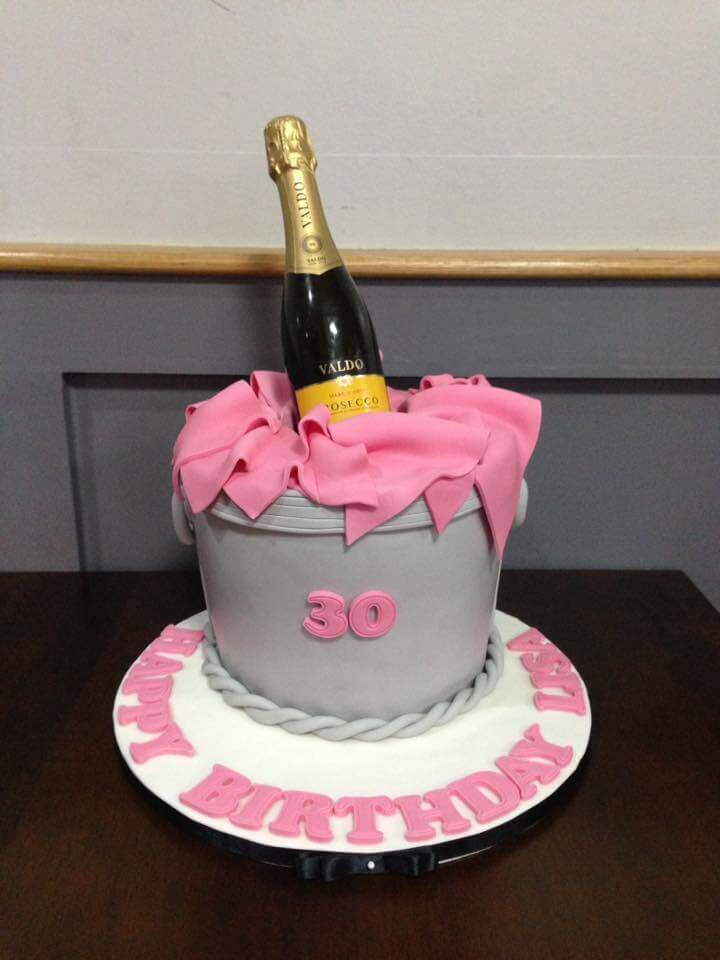 Champagne bucket cake